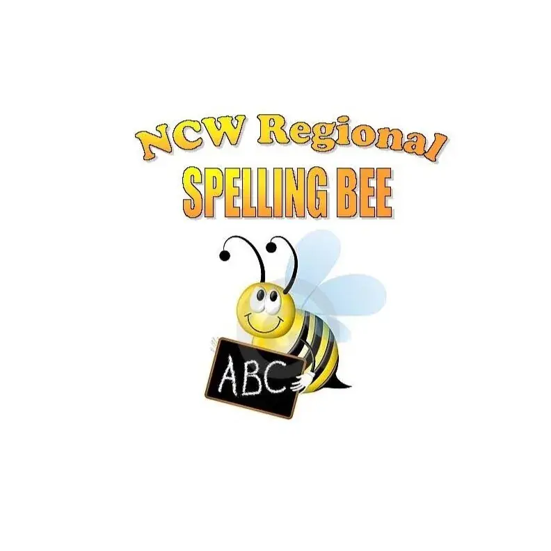 NCW Regional Spelling Bee logo with a cartoon bee