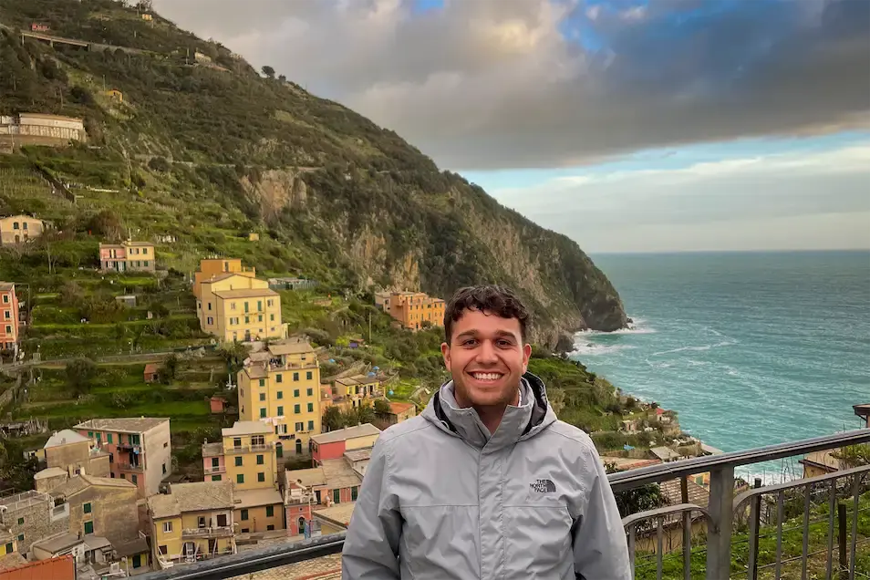 Alex traveling in Cinque Terre, Italy